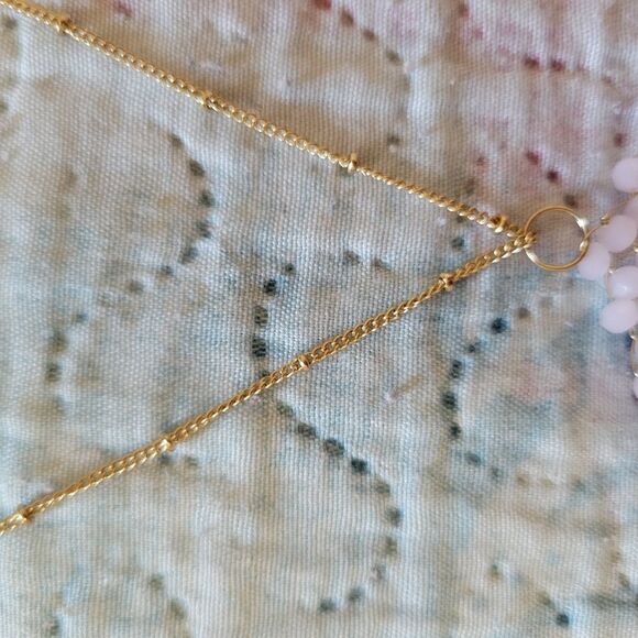 Pink Circle Crystal Pendant Necklace - Picture 5 of 9